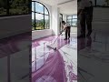 Amazing Epoxy Floor Art Purple &amp; White🎨✨