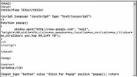 How to Own Create Pop-up Code.