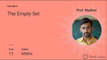 The Empty Set | Class 11 Maths | Chapter - Sets