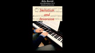 Piano Studies Imitation and Inversion, Mikrokosmos  #shorts