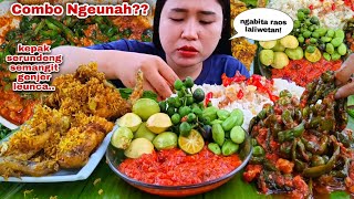 SIMPLE EATING, FRIED CHICKEN WINGS, LIWET NASI, GENJER LEUNCA, RAW VEGETABLES