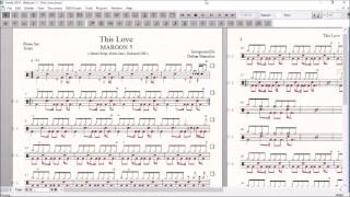 Drum Score World (Sample) - Maroon 5 - This Love
