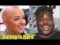 Bald woman gets mistreated by men, so she meets a nice guy and....