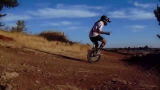 Mountain Unicycle Cerro Curamavida, Monociclo Downhill, Los Angeles, Chile