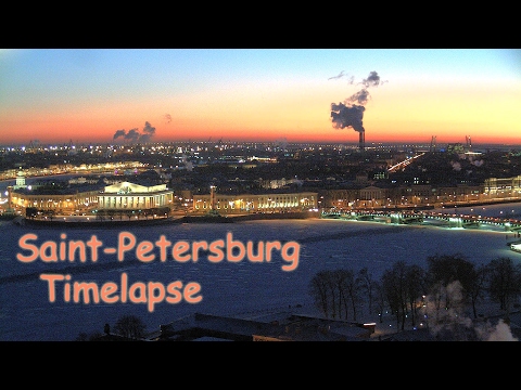 TIMELAPSE Санкт-Петербург Стрелка Васильевского острова - 24 часа