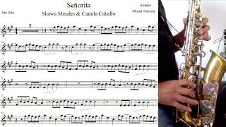 Video voorbeeld van "Señorita - Sax Alto Com Partitura"