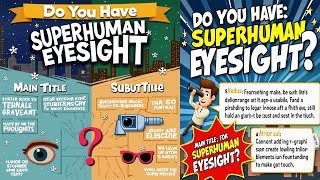 Do You Have Superhuman Eyesight?