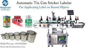 Automatic Round Tin Can Sticker Labeler, Milk Tin Can Label Applicator, Ketchup Tin Can Labelling MC