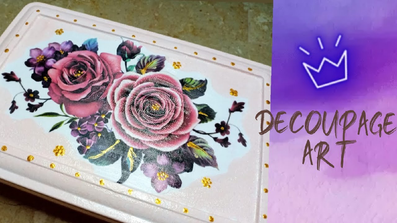 Decoupage art for beginners DIY Decoupage with thick paper YouTube