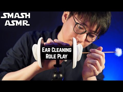 [English ASMR] だんだん眠くなる静かな耳かき店（睡眠導入?） | 3DIO Ear Cleaning and Massage Shop Roleplay