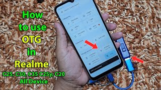 How to connect otg in realme c25y c30 c35 c20