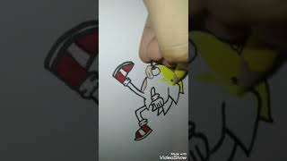 رسم سوبر سونيك من كرتون سونيك بوم