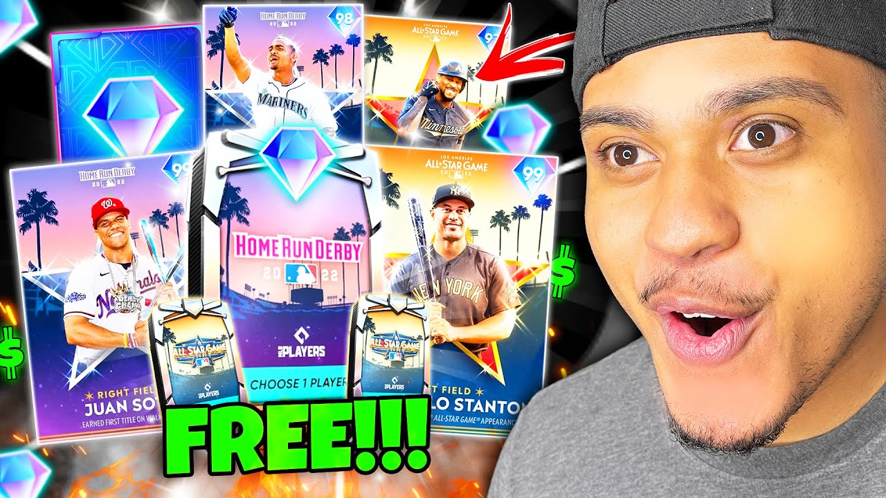 OPENING The *FREE* Home Run Derby and All Star PACKS!! 99 MAX Power SOTO, Stanton! MLB The Show 22