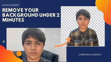 remove your photo background under 2 minutes│2 minutes sundays│Zayan Waseem