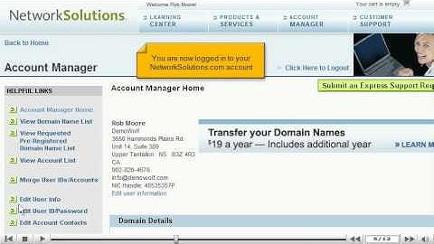 Creating Private Nameservers at NetworkSolutions.com - Canadian Web Hosting