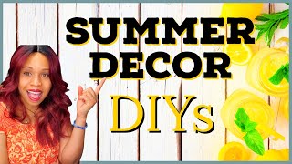 Dollar Tree Summer Decor DIYs | Easy Dollar Tree DIY