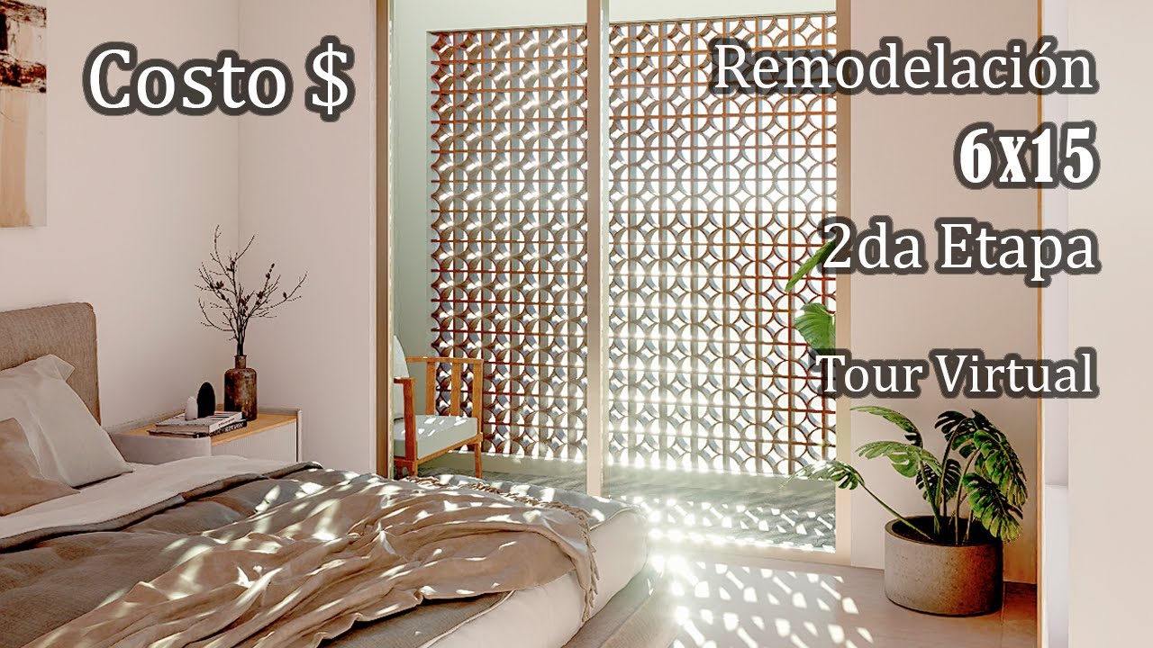 Remodelación casa INFONAVIT de 6x15 ¿CUANTO DINERO necesitas?//Segunda Etapa pie de casa