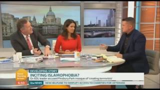 Piers vs Tommy Robinson - talks about controversial muslim comments