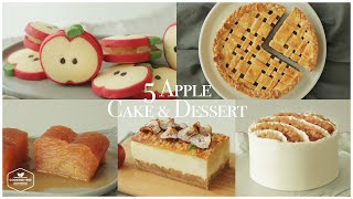 5가지 사과 케이크 디저트 모음.zip : 5 Apple Cake Dessert Recipe | 홈베이킹 영상 Baking Video | 파이,쿠키 | Cooking tree