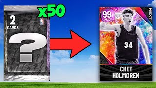 I OPENED 50 DRAFT MYSTERY PACKS FOR TONS OF DARK MATTERS IN NBA 2K22 MYTEAM!