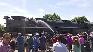 Cleaning Union Pacific's "Big Boy" 4014 Train - Stay Tuned for Franklin Park Railroad Daze Updates!