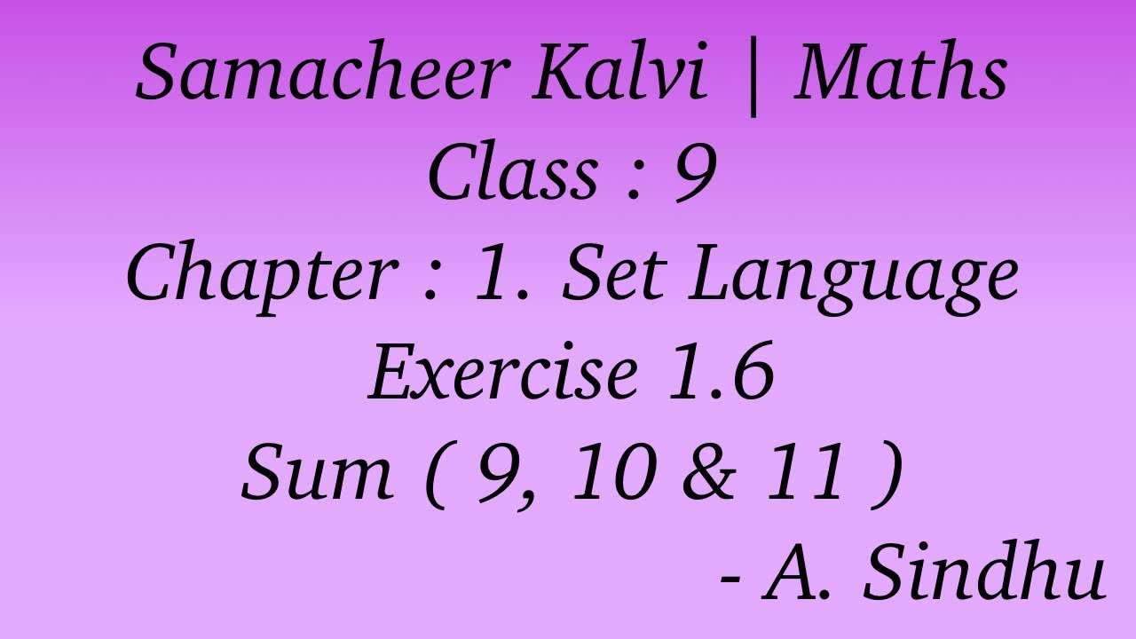 9th maths samacheer chapter 1 set language exercise 1 6 sum 9