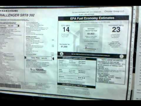 Dodge Challenger Kowalski edition# 1 window sticker - YouTube