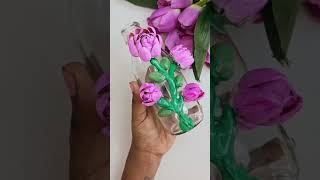 DIY Homemade 3D Rose ? Bottle Art ?Pista shell reuse idea ?shorts viral trending craft