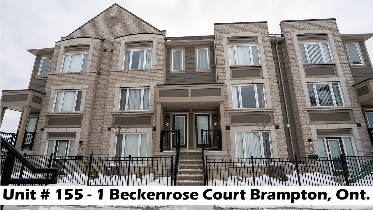 Unit # 155 - 1 Beckenrose Court Brampton - Condo Townhouse for Sale