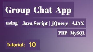 PHP Group Chat System - php mysql chat 10 - Final Video for this Web Group Chat App