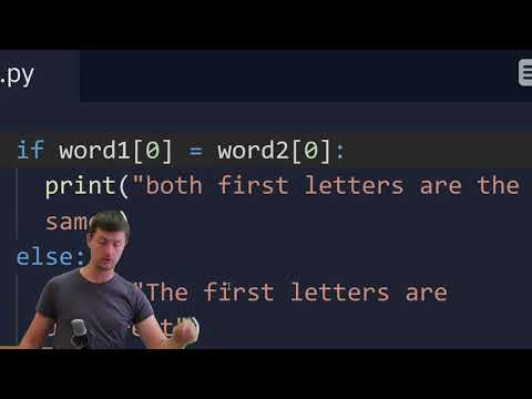 Python learn to code 7b.2 - Starting with the same letter