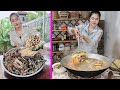 Yummy mix - ocean snails hot soup with noodle - Cooking with Sreypov