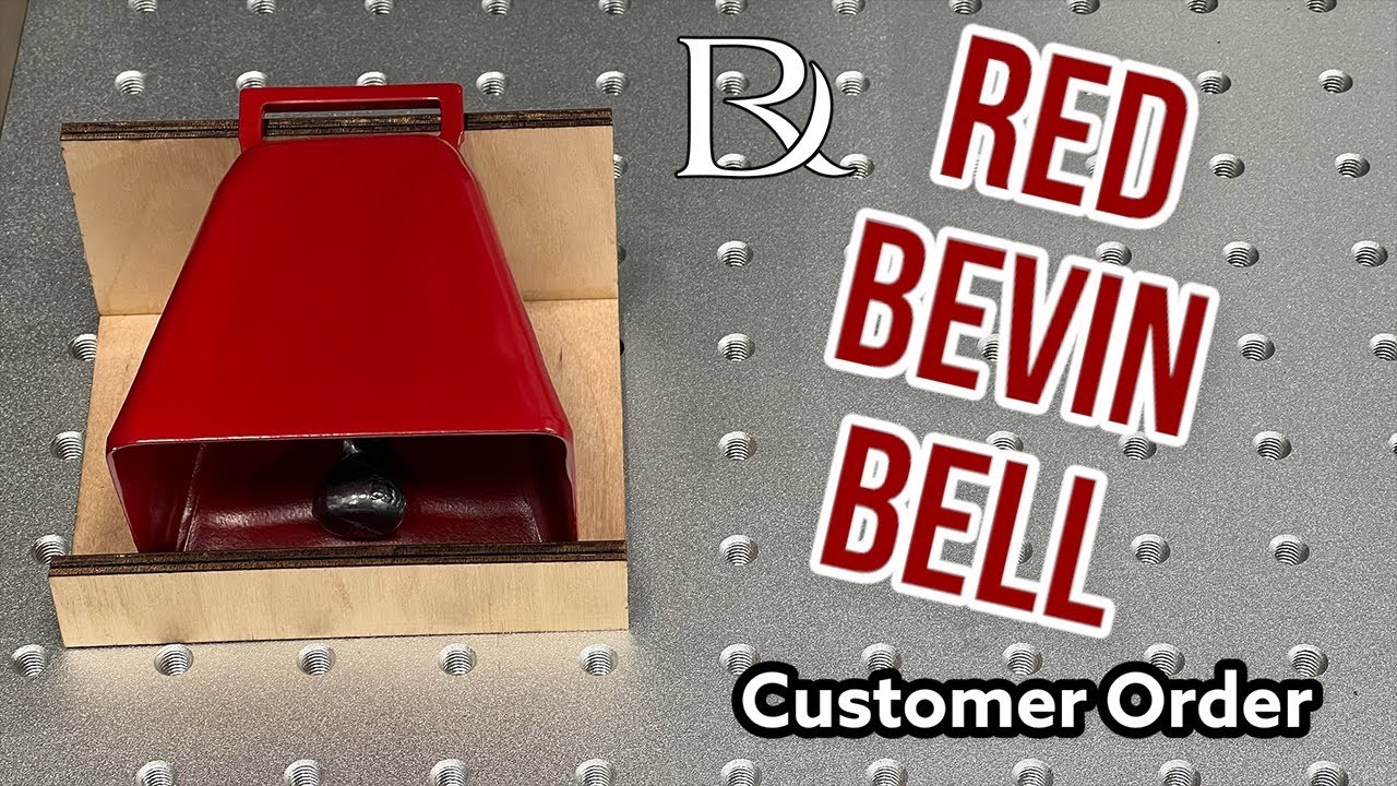Red Bevin Bell Design and Engrave on the OMTech 30 Watt Fiber Laser