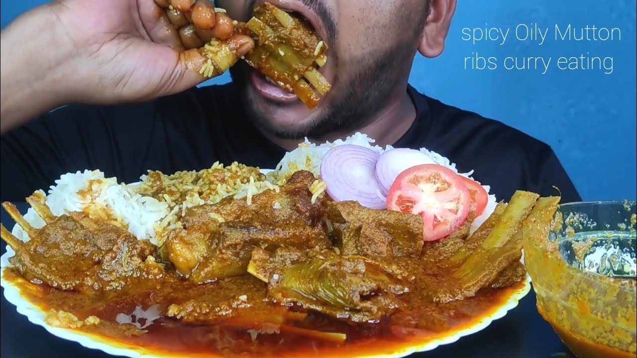Super Oily Mutton Curry Eating With Rice | oily Fatty Mutton Curry | Oily Curry #Bhukkhadboy