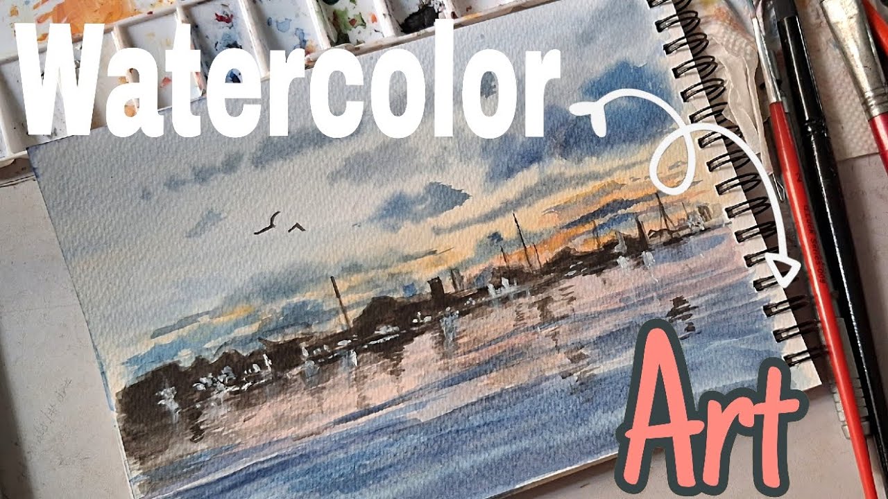 How to paint watercolor landscape || Painting - YouTube