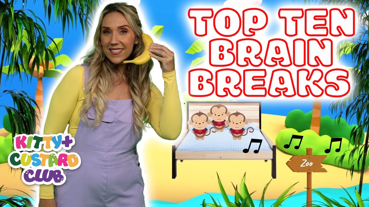 Top 10 Songs | Summer Brain Break For Kids | Kitty + Custard Club