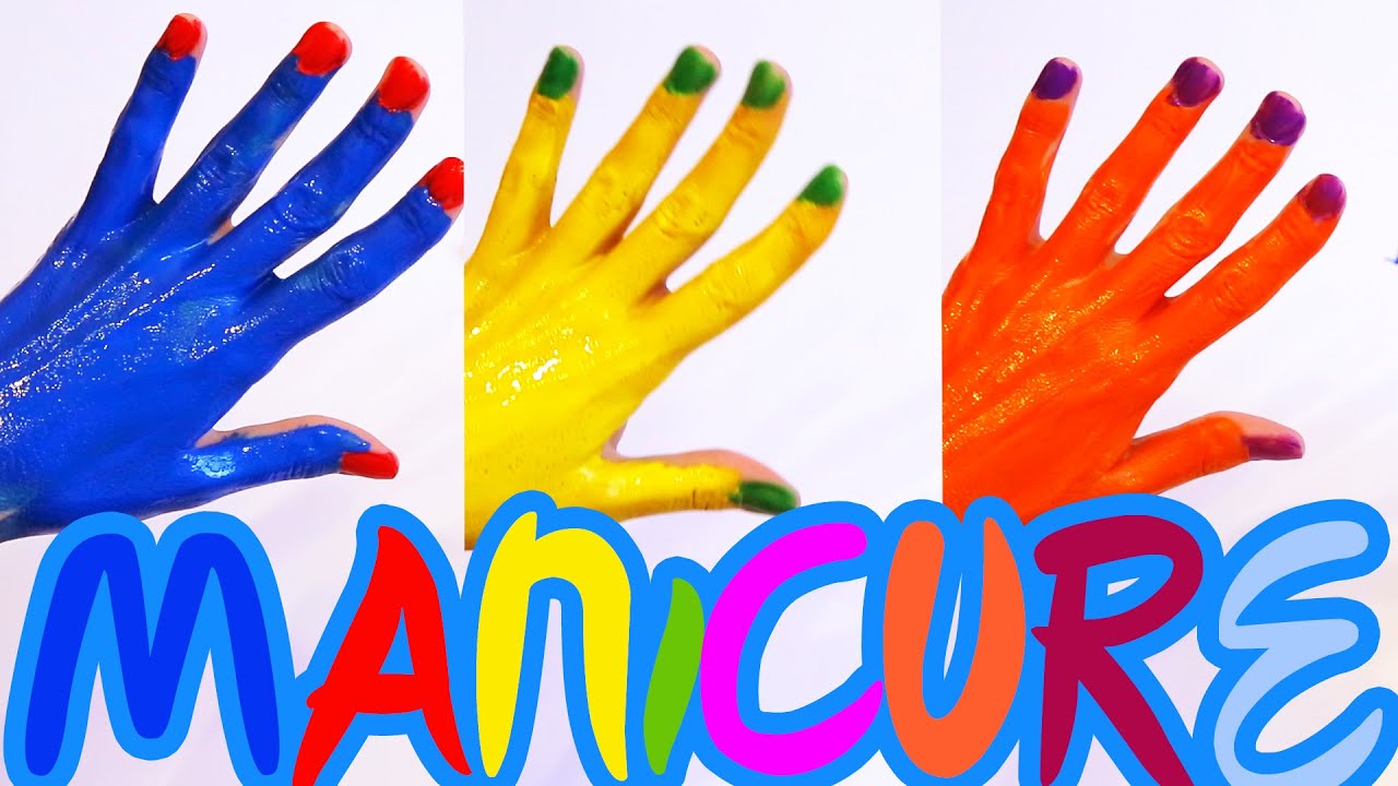 LEARN COLORS Colorful Hands and Nails Nursery Song | Учим цвета. Разноцветные руки и ногти. Краски