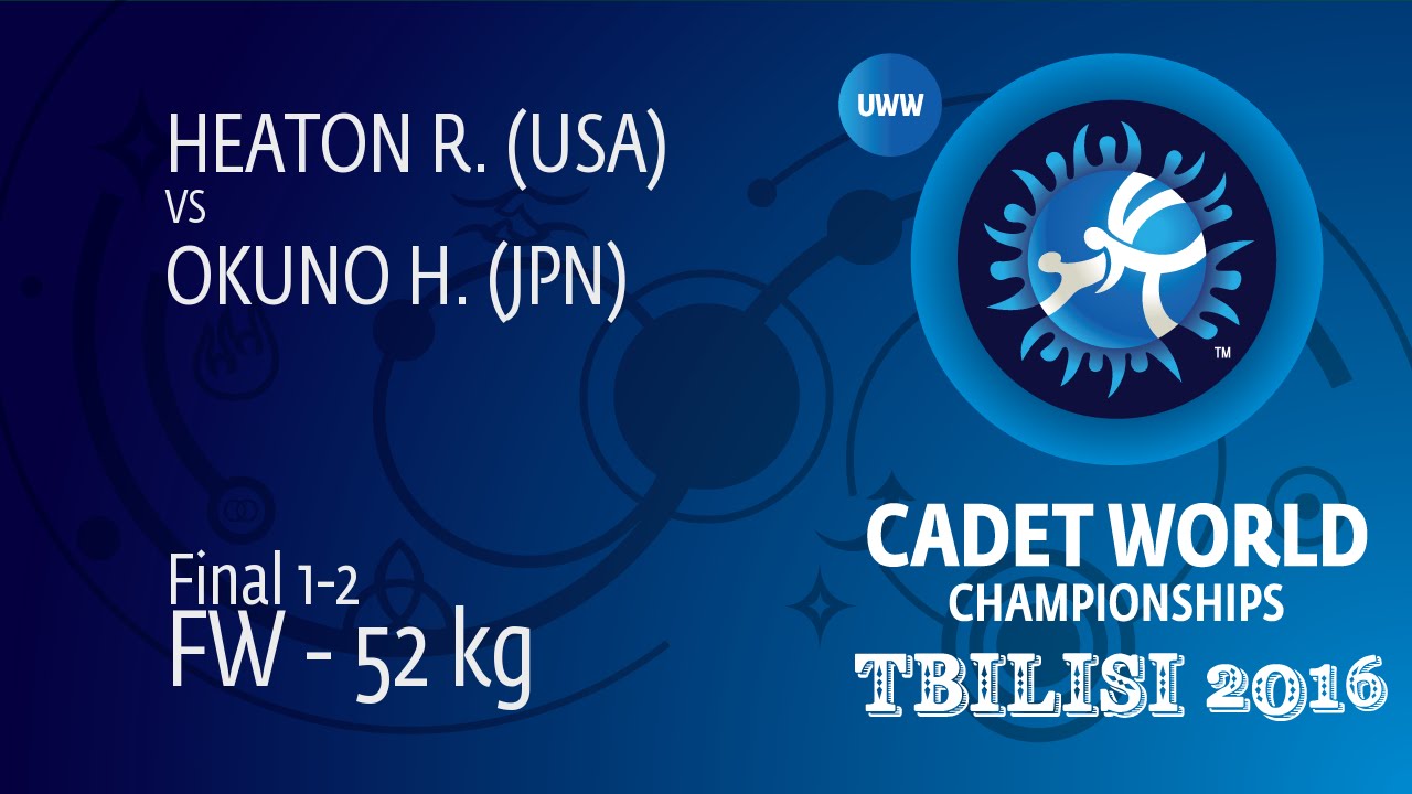 GOLD FW - 52 kg: H. OKUNO (JPN) df. R. HEATON (USA), 4-2
