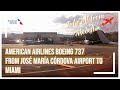 American Airlines Boeing 737 takeoff from José María Córdova Airport (MDE - SKRG) to Miami