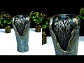 DIY Concrete Tabletop Water Fountain | DIY Awesome Cement Waterfall Fountain