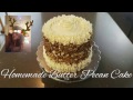 Homemade Butter Pecan Cake & Cream Cheese Frosting