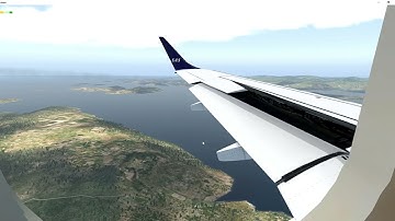 [XP11] Visual Approach into Split runway 23 | SAS Link | Embraer E195LR