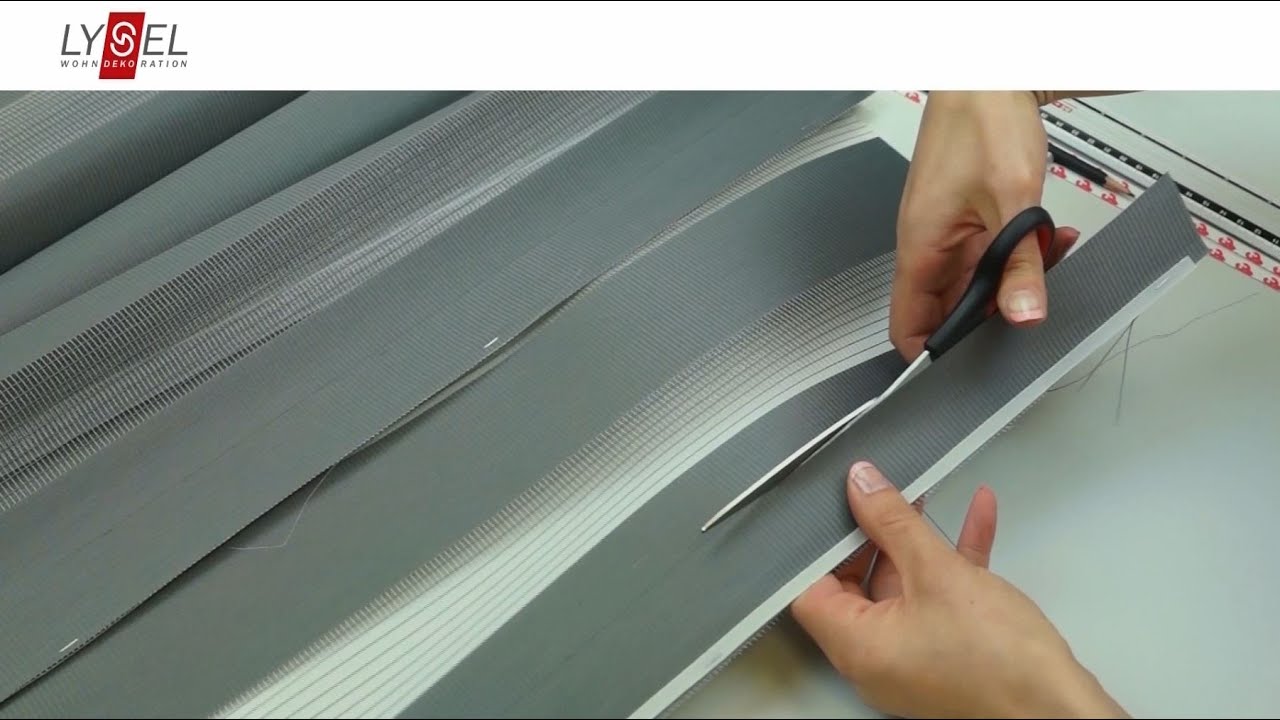 LYSEL® Schiebegardine in Doppelrollo Optik - Anleitung zum Kürzen