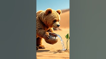 Bear saved jamun tree from drying by watering it 😭 #ai #tree #save #bear