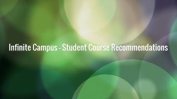 [OUTDATED] Infinite Campus - Student Course Recommendations