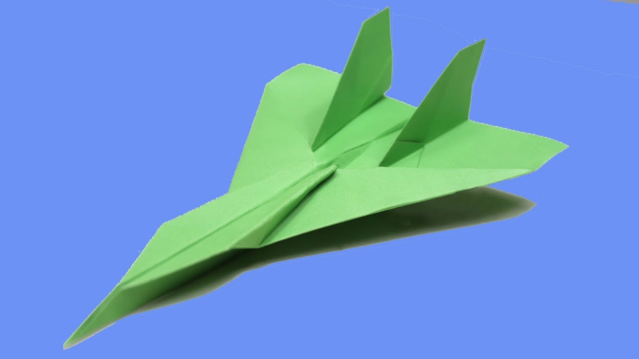 origami : How to Make a Jet Fighter Paper Airplane that FLY FAR - YouTube