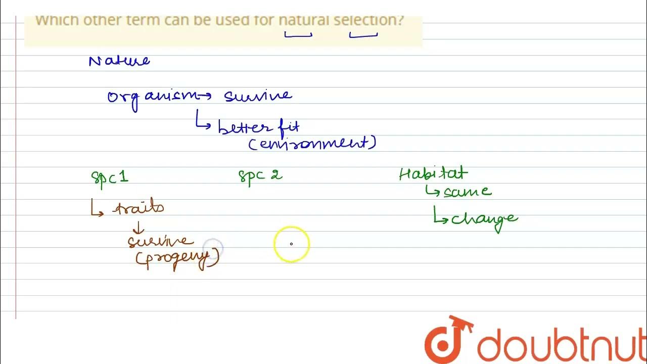 Which other term can be used for natural selection? CLASS 12