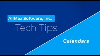Calendars Antero Version 7 Allmax Software Tech Tip