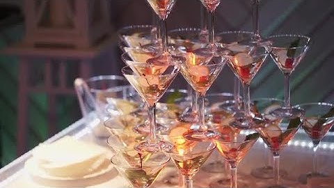 Champagne Tower Stock Video