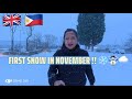 FIRST SNOW IN NOVEMBER!! 🌨️☃️❄️ BRITISH AND FILIPINA COUPLE 🇬🇧❤️🇵🇭